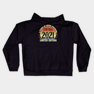 Vintage 2021 Limited Edition 3 Year Old Gifts 3rd Birthday Kids Hoodie